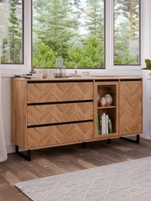 Nikomedes 2 Door 3 Door Sideboard Dark Oak Modern & Functional Storage Solution