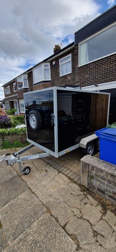Black silver box trailer - box,
