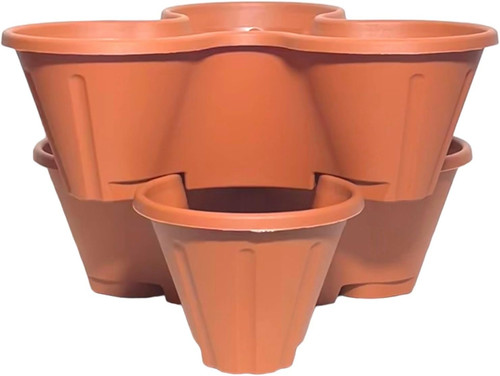 Stacking plant pots - stacking, trio