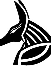 Egyptian anubis symbol god paint spray reusuable stencil mylar egypt