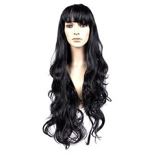 Adult Long Black Wavy Fancy
