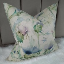 VOYAGE BOTANICUS FABRIC Handmade Cushion Cover Watercolour Violet Country