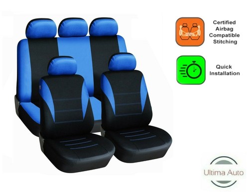 Pcs full blue fabric - full, seat