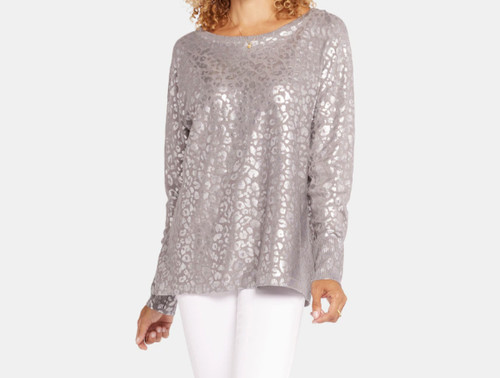 Nydj metallic cheetah - metallic, sweater