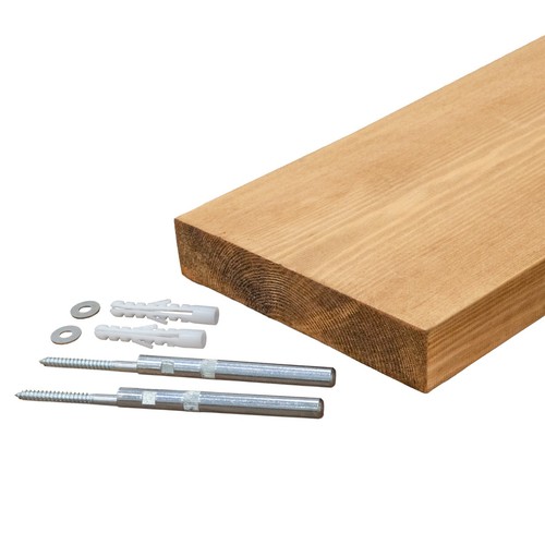 Rustic floating wooden shelf - shelf, /