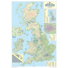 Supersize British Isles Motoring Map (Laminated) For Business