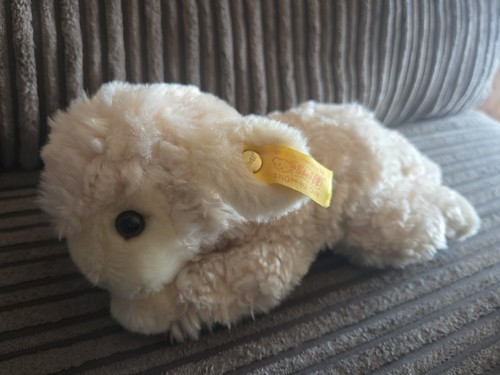 Steiff white linda lamb 23cm - white,
