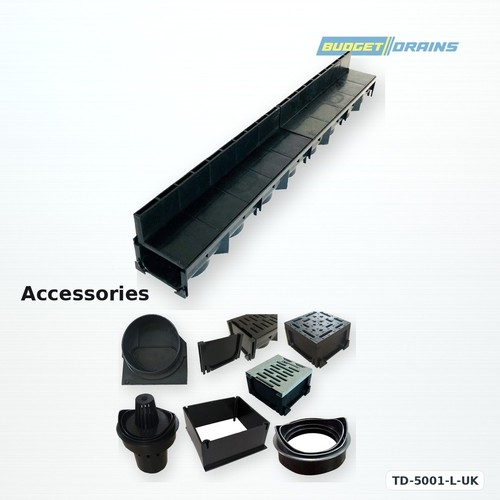 Channel drain with - channel, brick