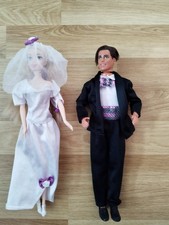Barbie and Ken Bride and Groom Wedding Dolls Dressed