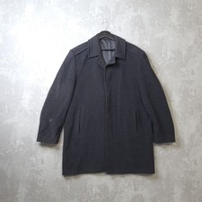 Karl Jackson Coat Men's XL Black Wool & Cashmere Collared Hidden Button