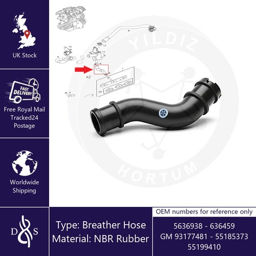 Breather hose fits opel astra - hose,