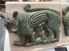 Pair of Vintage Resin Figural Tiger Bookends