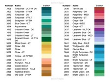 3712 - 3807  DMC CROSS STITCH