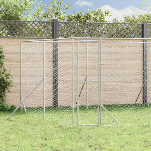 Outdoor dog kennel silver - outdoor,