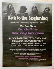 Black Sabbath Ozzy Tour Date Final Metallica Pantera News Advert Poster 14x11”