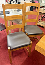 Oak Ladder Back Dining Chairs (3707)
