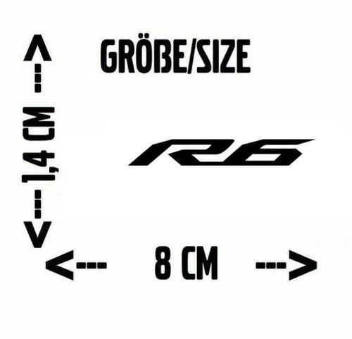 Yamaha 14x80mm decal - r6,