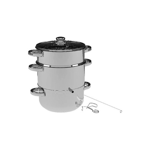 Stainless steel steam - steam, juicer