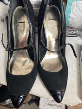 Jasper Conran Black Ladies Court Shoes Size 40 New