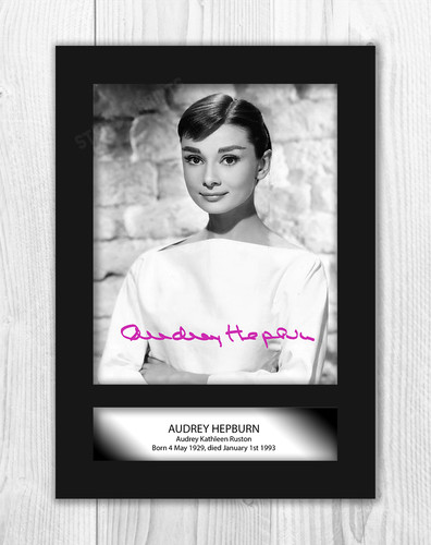 Audrey hepburn signed - a4,