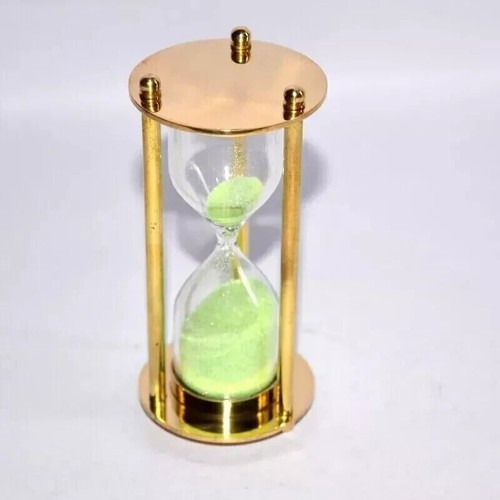 Antique sand timer brass - sand,