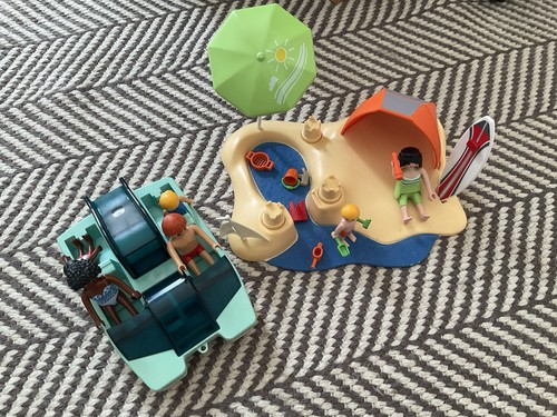Playmobil beach and - playmobil, boat