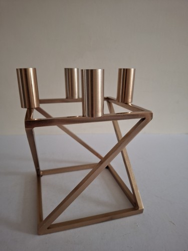 Copper effect candelabra - candelabra, 4
