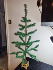 Vintage Green Goose Feather 32" Christmas Tree