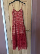 Self-Portrait Red Lace Midi