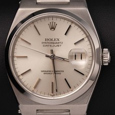 Rolex Oysterquartz Datejust 17000 Silver Index Dial 36mm Watch
