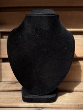 Ex Display Black Velour Fabric Jewellery Necklace Display Bust Stand #OTR217