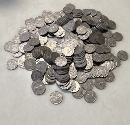 Bulk lot x500 sixpence - bulk,