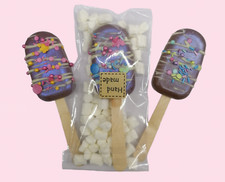 Set of 3 Hot Chocolate Ice crem Stirrers  Spoons Stick with  Handmade Gift