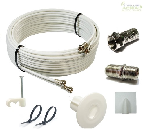 Twin white satellite - white,