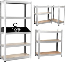 Boltless 5 Tier Racking Heavy Duty Garage Shelving Storage Shelves Steel Unit