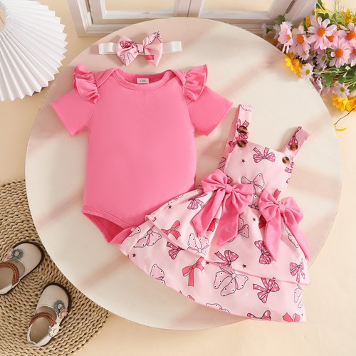 3pcs baby girls cotton - baby, pink