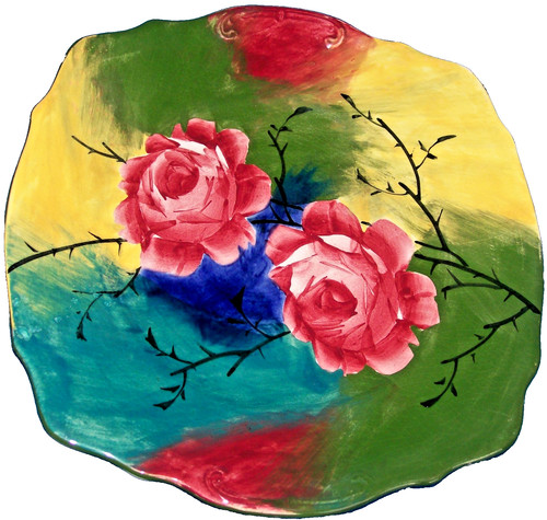 Wemyss pottery bread plate - wemyss,
