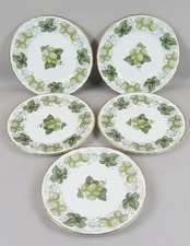 5 x Royal Worcester Hop Mathon Side Bread Plates 6" (15cm) Gold Trim