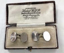 Vintage Solid Silver Cufflinks stamped Silver