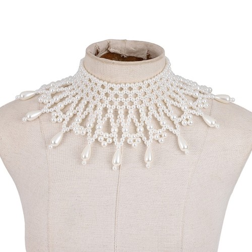 Pearls weave shoulder necklace - weave,