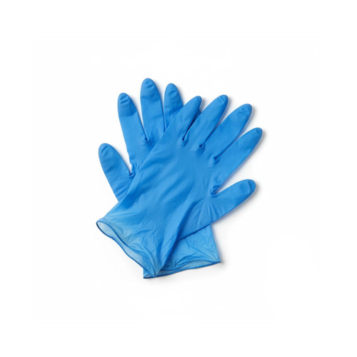 Blue vinyl disposable gloves - blue,