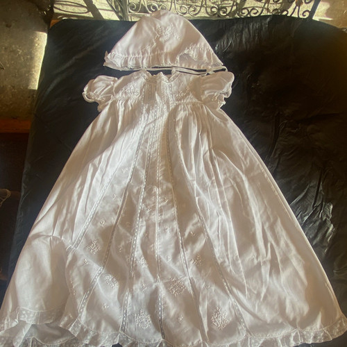 White cotton lace baby girls - lace,