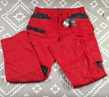 Projob Mens BNWT Holster Pocket Waist Pants Red C54 W36 L31.5 Safety Reflective