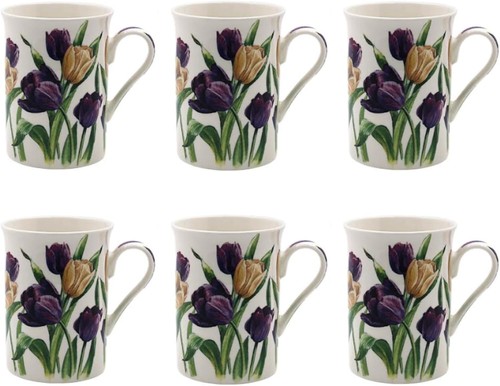 Tulip coffee mugs - mugs, china