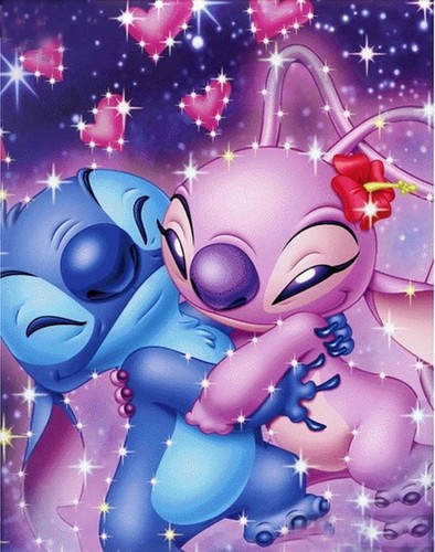 Stitch angel love - &, full