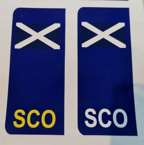 Scotland flag number plate - number,