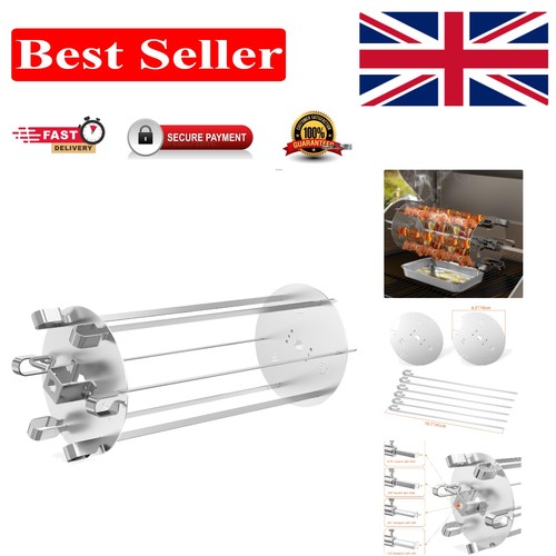 Six stainless steel skewers - steel,