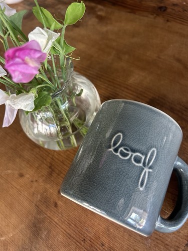 Loaf mug grey cradle - , glaze