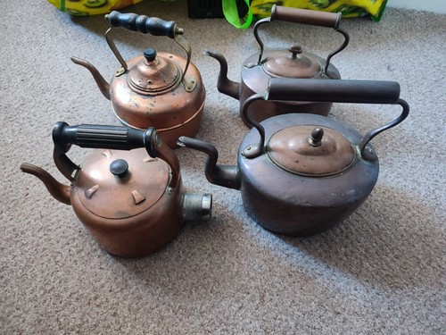 Antique copper kettle vintage - antique,