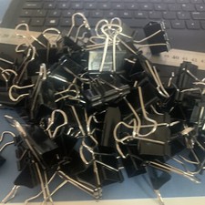 75 X 30mm Bulldog Fold back Clips Black